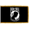 thumbnail image 1 of 3x5' DURAWAVEZ POW-MIA NYLON FLAG SINGLE/REVERSE IMAGE FINISHED WITH POLESLEEVE AND GOLD FRINGE, 1 of 1