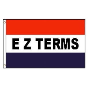 3x5 EZ Terms Poly Flag Banner Brass Grommets