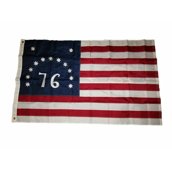 3x5 Embroidered Bennington 76 Flag 1776 220D Sewn Nylon Flag 3'x5' Grommets