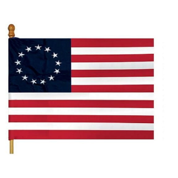 3x5 Embroidered Betsy Ross Pole Sleeve Flag Banner (Sleeve No Grommets)