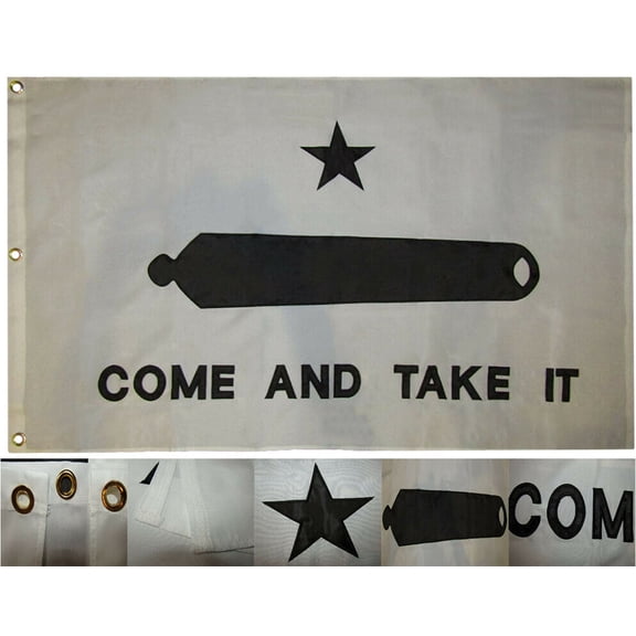3x5 Embroidered Gonzales Gonzalez Come AND Take It 600D 2ply Nylon Flag 3'x5'