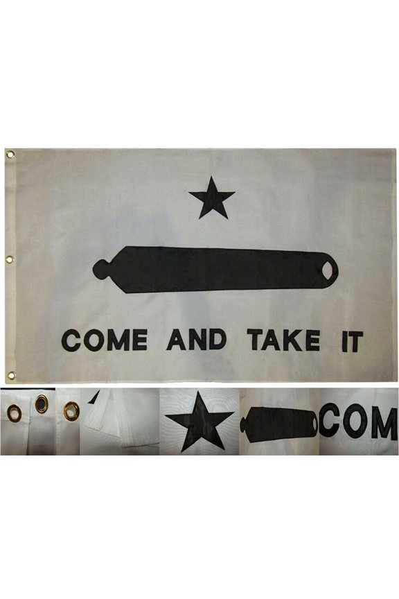 3x5 Embroidered Gonzales Gonzalez Come AND Take It 600D 2ply Nylon Flag 3'x5'