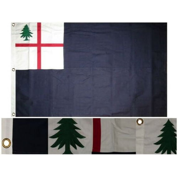 3x5 Embroidered Sewn Historical Bunker Hill 100% Cotton Flag 3'x5' 3 clips