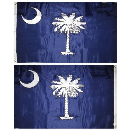 3x5 Embroidered State Of South Carolina SC Double Sided 200D Nylon Flag 3'x5'