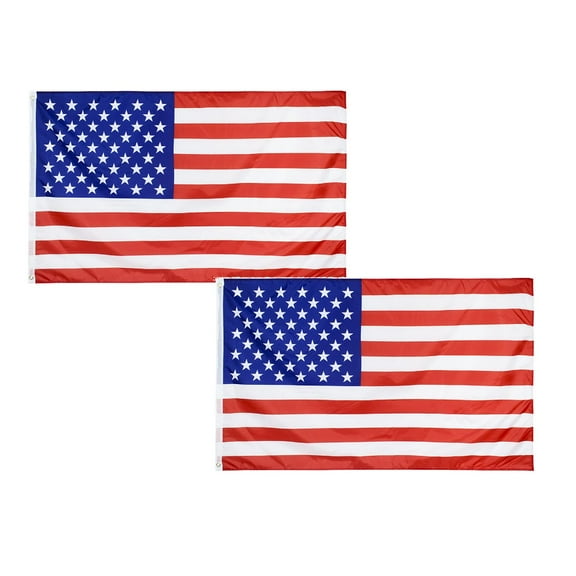 3x5 FT American Flag - Heavy-Duty Polyester US Flag for Outdoor/Indoor Use - Vivid Colors, Double-Stitched, Brass Grommets - Fade & Weather Resistant