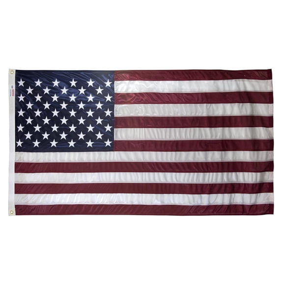 3x5 FT Heavy Duty US American Flag with Embroidered Stars Sewn Stripes Reinforced Corners Polyester High Wind Flag