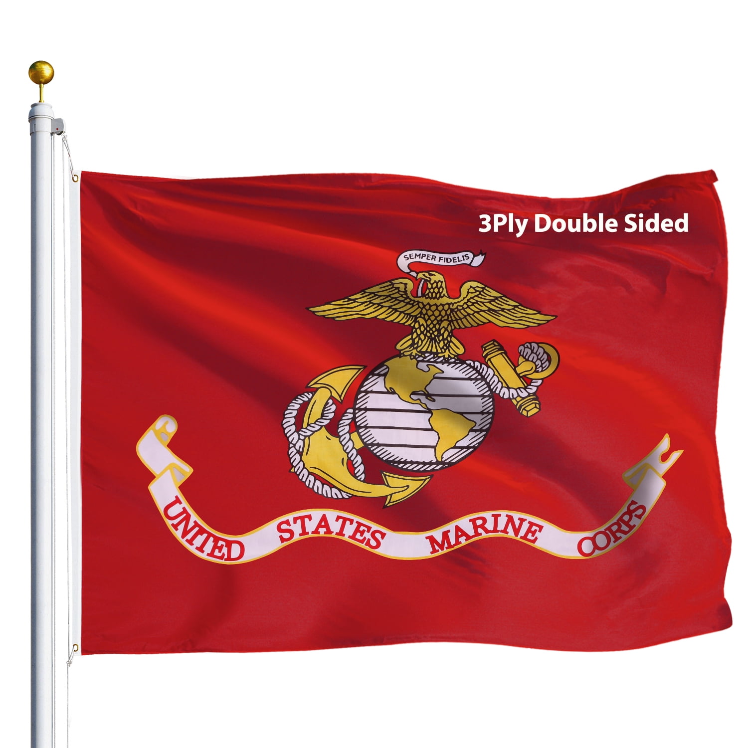 3x5 FT Marine Corps USMC Flags with 2 Brass GrommetsMilitary Heavy