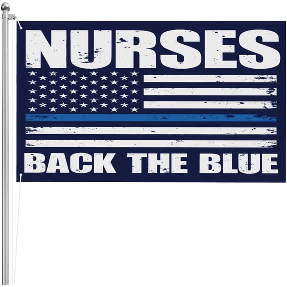 Colored Line Back 3x5 FT Nurses Back The Blue Flag Thin America Blue Line Garden Flags ...
