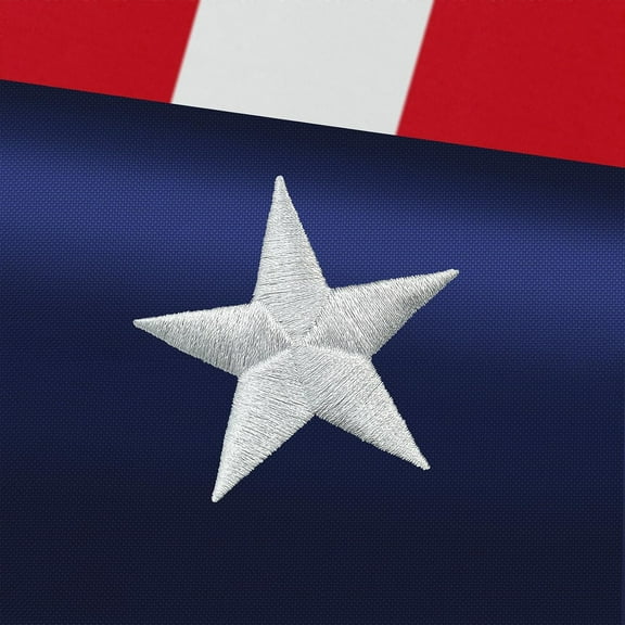 3x5 FT Outdoor American Flag, Heavy Duty 200D Polyester USA Flag with Embroidered Stars, Stitched Stripes, Brass Grommets, Vivid Colors and UV Fade Resistance for Extended Use