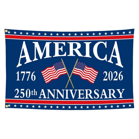 America 250th Anniversary Wall Decor Flag Double Sided 3x5 Feet