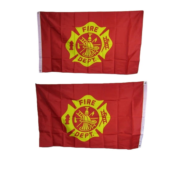 3x5 Fire Dept Fighter Emblem Heavy Duty Polyester Nylon 200D Double Sided Flag