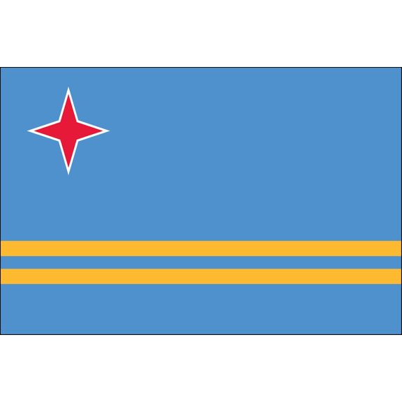 3x5 Foot (90x150 cm) Aruba International Polyester Indoor/Outdoor Flag
