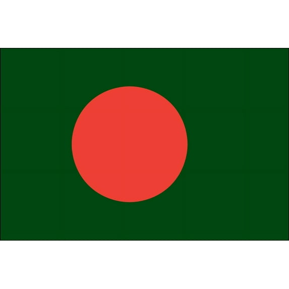 3x5 Foot (90x150 cm) Bangladesh International Polyester Indoor/Outdoor Flag