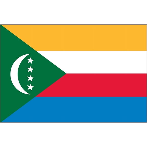 3x5 Foot (90x150 cm) Comoros International Polyester Indoor/Outdoor Flag