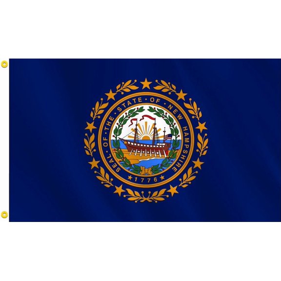 3x5 Foot (90x150 cm) New Hampshire State Polyester Indoor/Outdoor Flag