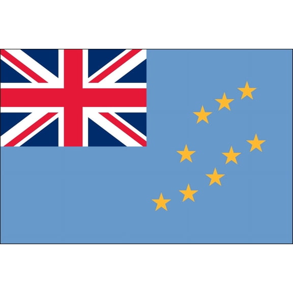 3x5 Foot (90x150 cm) Tuvalu International Polyester Indoor/Outdoor Flag