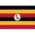 thumbnail image 1 of 3x5 Foot (90x150 cm) Uganda International Polyester Indoor/Outdoor Flag, 1 of 1