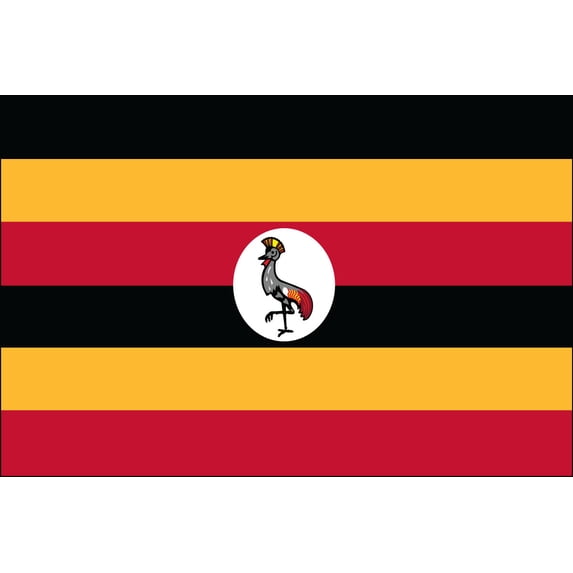 3x5 Foot (90x150 cm) Uganda International Polyester Indoor/Outdoor Flag