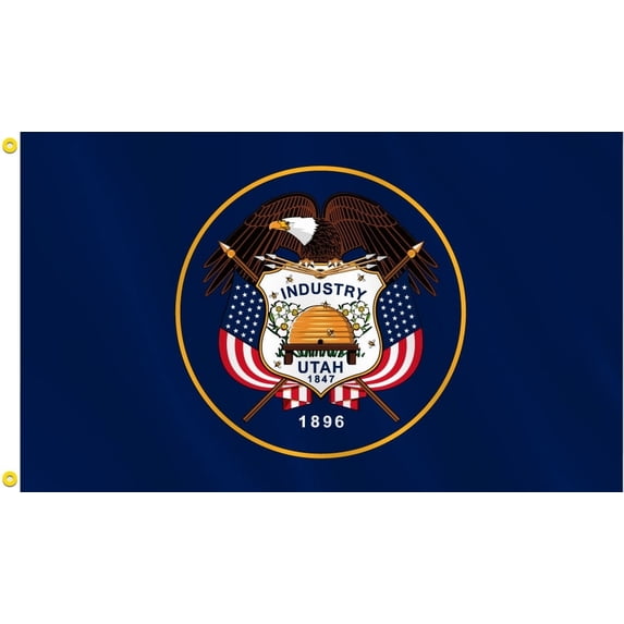 3x5 Foot (90x150 cm) Utah State Polyester Indoor/Outdoor Flag