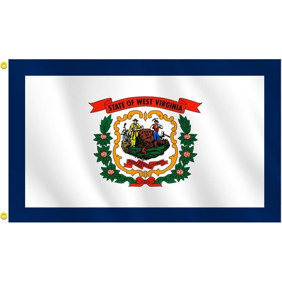 3x5 Foot (90x150 cm) West Virginia State Polyester Indoor/Outdoor Flag