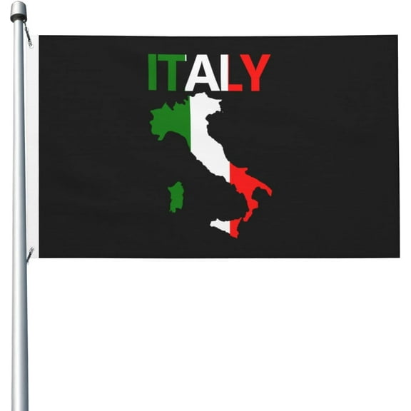 3x5 Foot Italia Italian Flag Map Flag With Brass Grommets Vivid Color And Fade Proof Outdoor Flag Banner Breeze Flag Home Garden Flag Decorative Flag