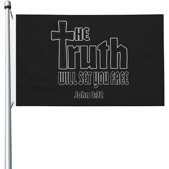 3x5 Foot John 8 32 The Truth Will Set You Free Flag With Brass Grommets Vivid Color And Fade Proof Outdoor Flag Banner Breeze Flag Home Garden Flag Decorative Flag
