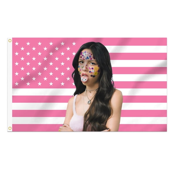 3x5 Foot Olivia Decorative Rodrigo Flag, Double Stitched with 2 Brass Grommets, Wall Hanging for Room Decor, College Dorm, Outdoor Porch, or Indoor