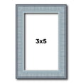 thumbnail image 1 of 3x5 Frame Blue Scuffed Farm Board Solid Wood Picture Frame Width 0.75 Inches | Interior Depth 0.5, 1 of 8