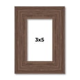 thumbnail image 1 of 3x5 Frame Brown Farmhouse Solid Wood Picture Frame Width 1.5 Inches | Interior Frame Depth 0.5, 1 of 8