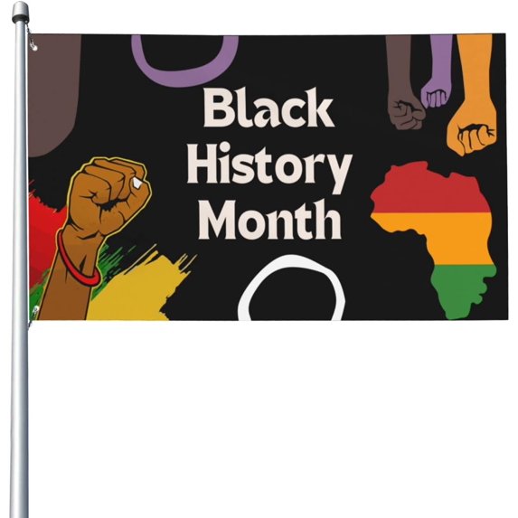 3x5 Ft Black History Month Flag Sign African American Flag Banner Mlk ...