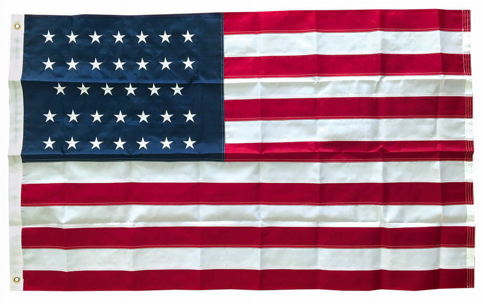 3x5 Ft Embroidered Nylon 34 STARS Gettysburg Flag US Civil War USA (Linear)