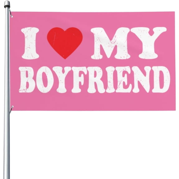 3x5 Ft Flags I Heart My Boyfriend I Love My Boyfriend Flag Garden flag House Flag Banner Tapestry Outdoor Yard flag With 2 Grommets