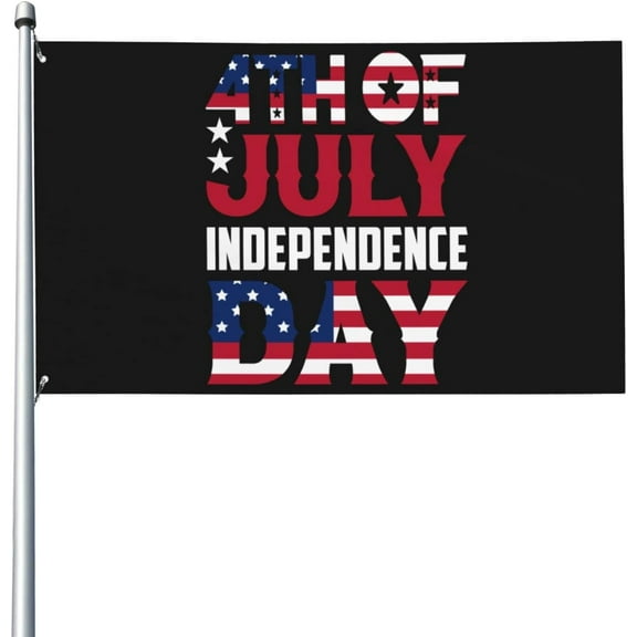 3x5 Ft Happy 4th Of July Flag Sign Independence Day Flag Banner God Bless America Flag Patriotic American Outdoor Flag With Metal Eyelets No Flag Pole