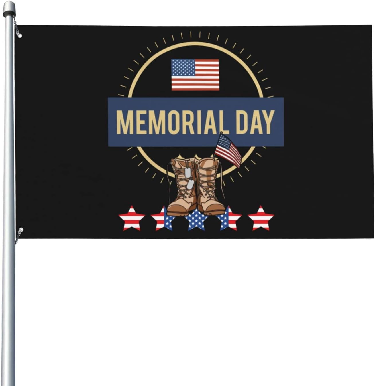 3x5 Ft Happy Memorial Day Flag Sign Patriotic American Flag Banner ...