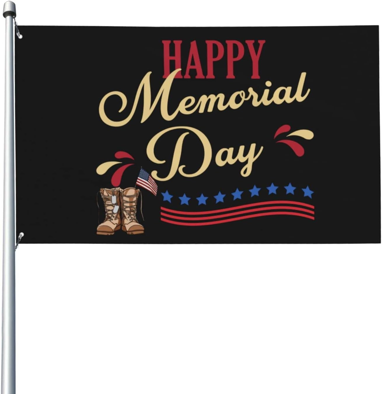 3x5 Ft Happy Memorial Day Flag Sign Patriotic American Flag Banner ...