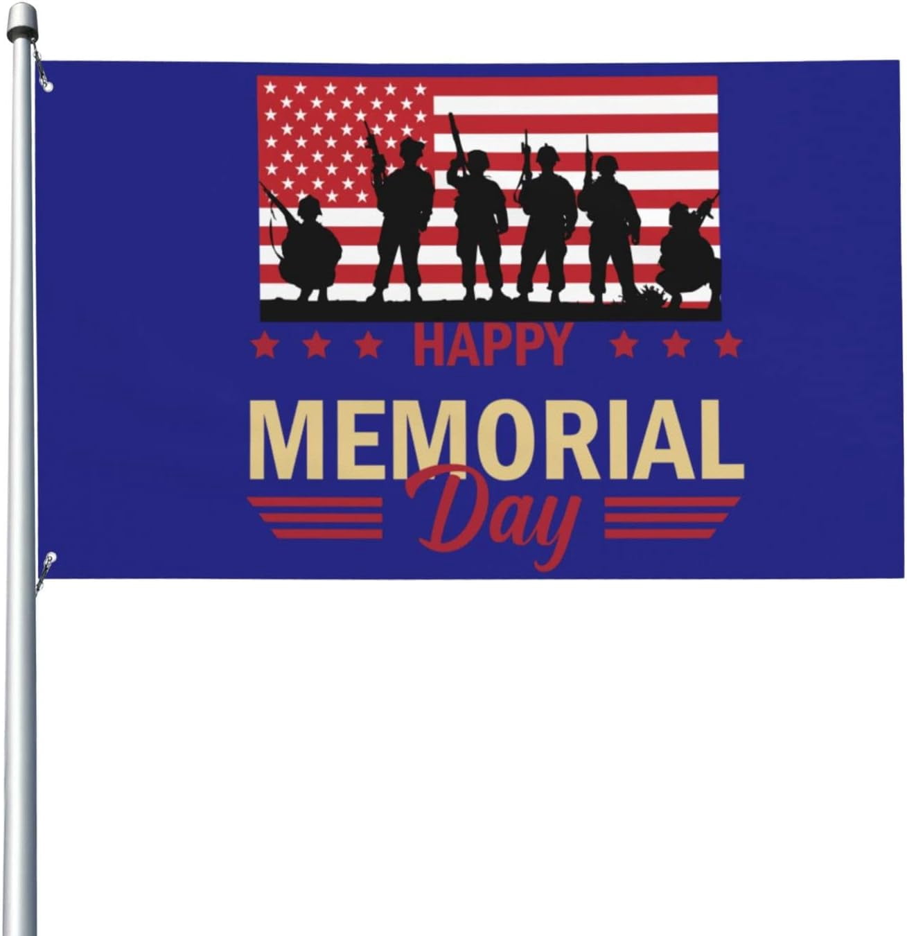3x5 Ft Happy Memorial Day Flag Sign Patriotic American Flag Banner ...