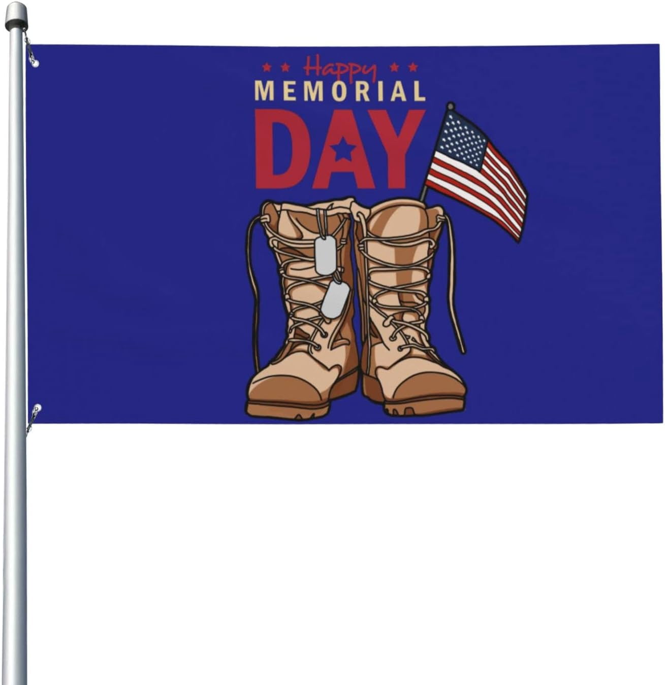 3x5 Ft Happy Memorial Day Flag Sign Patriotic American Flag Banner ...