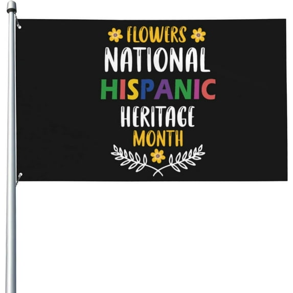 3x5 Ft National Hispanic Heritage Month Flag Sign Celebrate Hispanic Heritage Flag Banner Hispanic Heritage Month Decorations Decor Outdoor Flag With Metal Eyelets No Flag Pole
