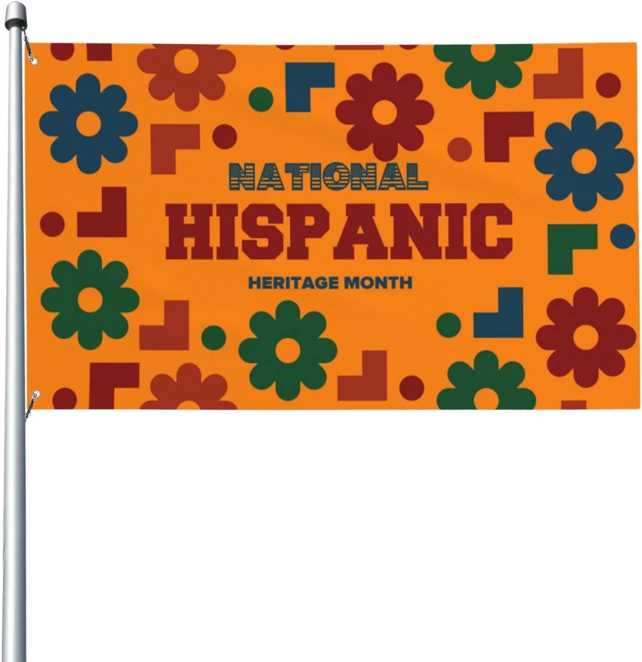 Hispanic Heritage Month Table Runner - 13x72 Inch, Linen Fabric, Spanish Classroom & Home Decor