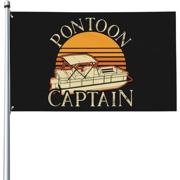 3x5 Ft Pon toon Cap tain Boat Cap tain Vintage Style Flag House Flag Garden flag outdoor banners Yard flag Boat Flag No Flag Pole