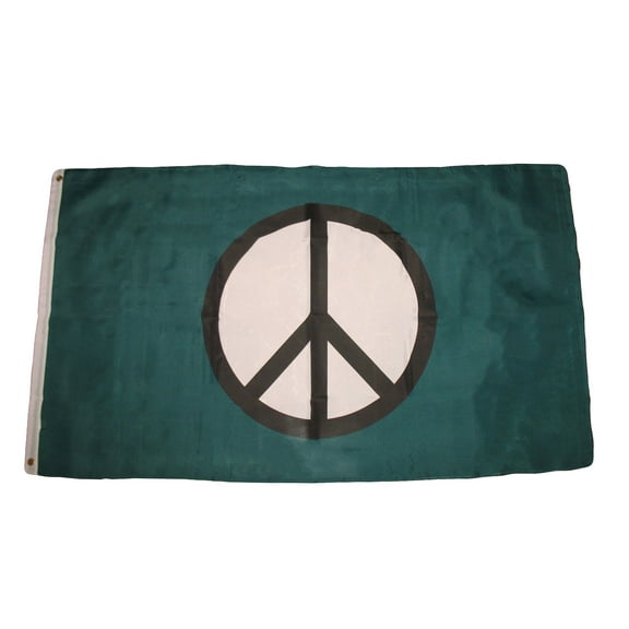 3x5 Green Peace Symbol Flag 3'x5' Banner.