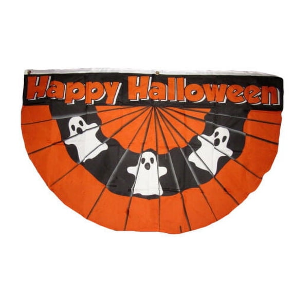 3x5 Happy Halloween Ghosts Ghost Bunting Fan Premium Flag 3'x5' Banner Grommets