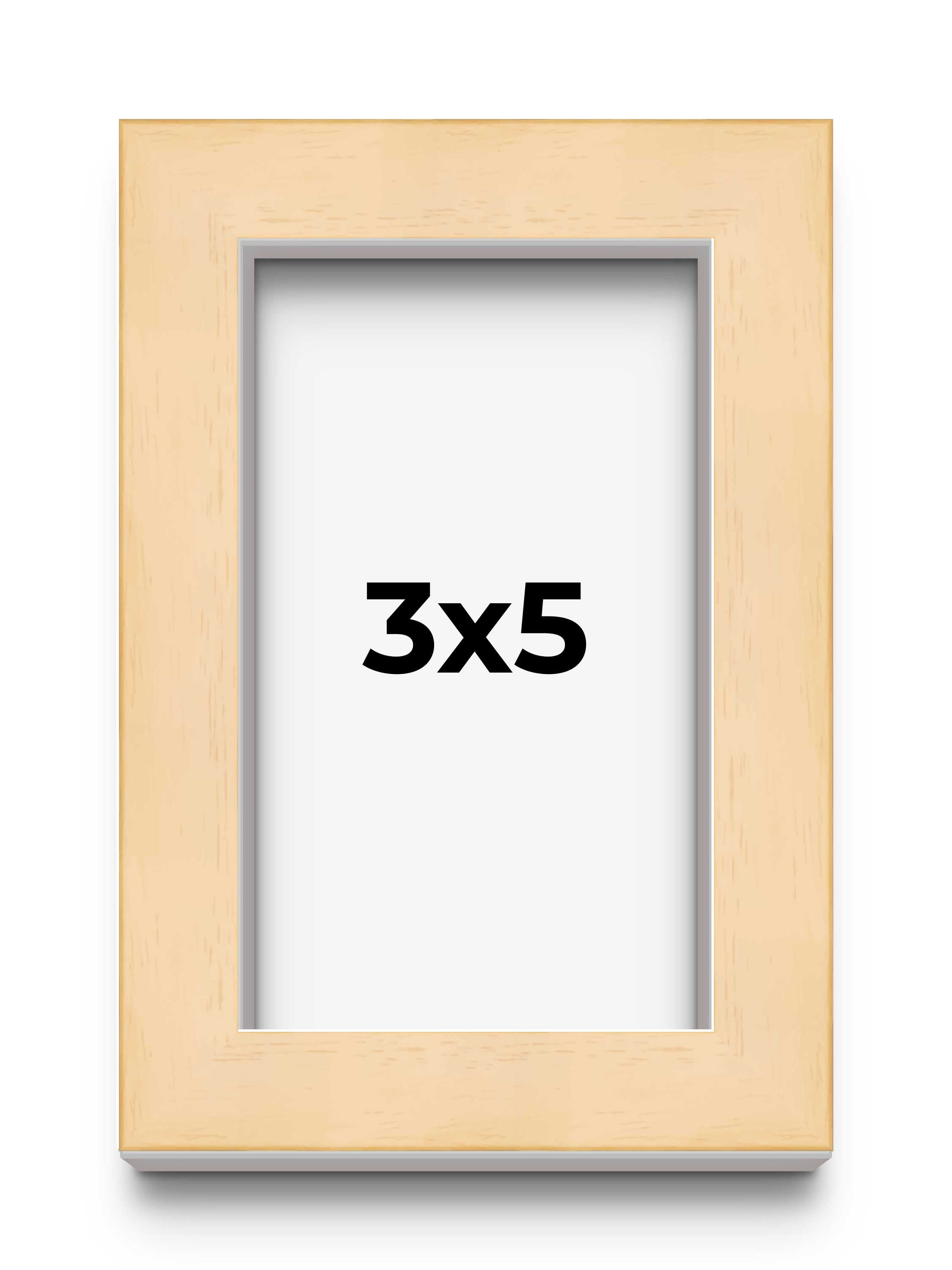 3x5 In Frame Beige Real Wood Picture Frame Width 0.75 inches | Interior ...