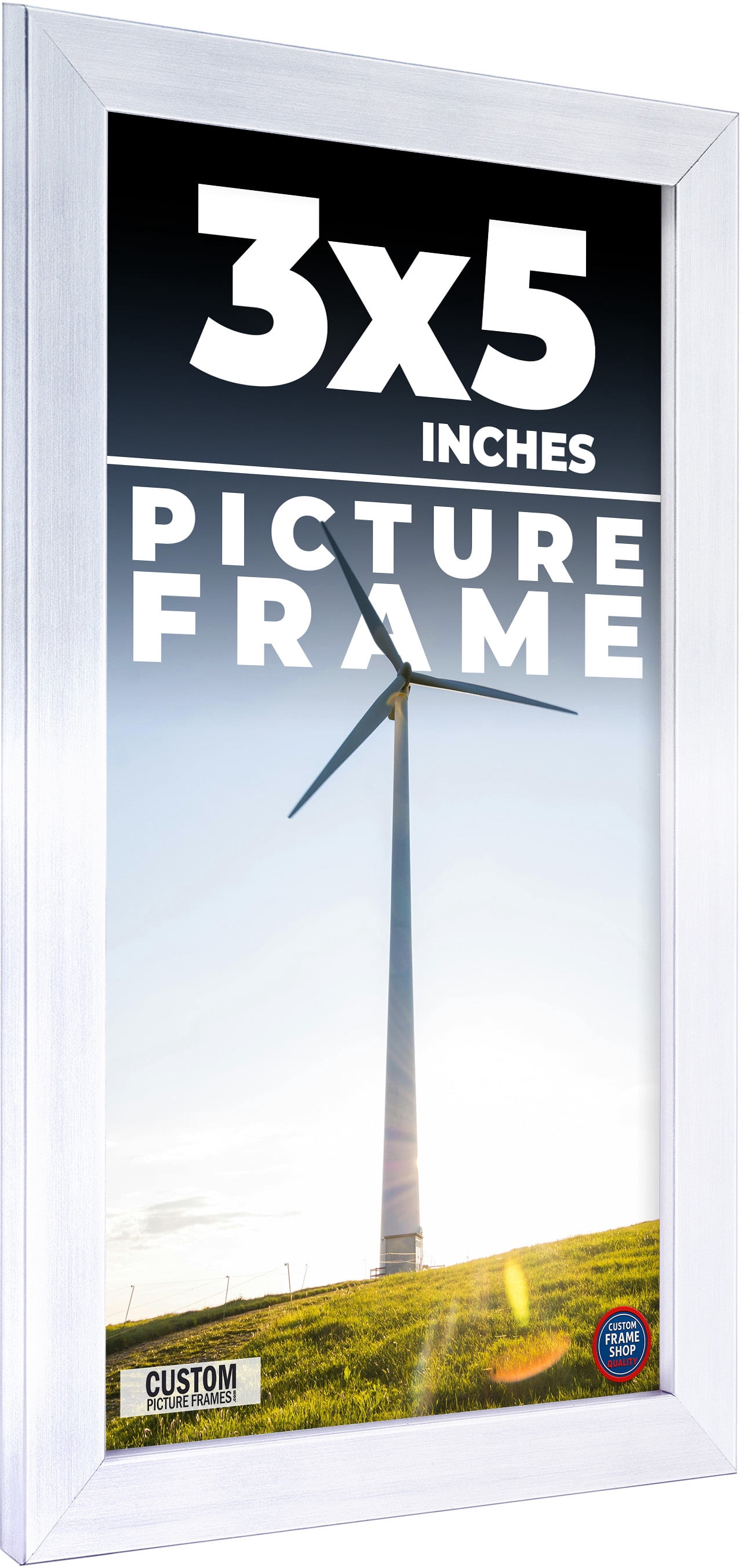 3x5 In Frame Silver Real Wood Picture Frame Width 0.75 inches ...
