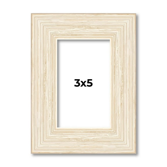 3x5 In Frame White Real Wood Picture Frame Width 1.5 inches | Interior Frame Depth 0.5 inches |