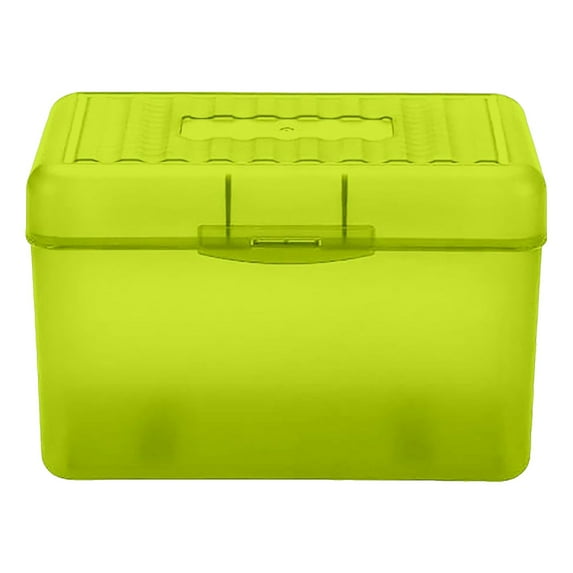 3x5 Inch Index Card Holder - PP Material, Holds 250-300 Cards, Flip Top Snap-Lock, Translucent, 6 Colors, Versatile Storage