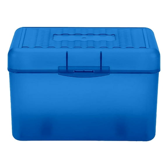 3x5 Inch Index Card Holder - PP Material, Holds 250-300 Cards, Flip Top Snap-Lock, Translucent, 6 Colors, Versatile Storage