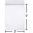 thumbnail image 1 of 3x5 Inch Resealable Bags for Packaging, Resealable Plastic Bags, Small Resealable Bags, Ziplock Bags for Food, Treat, Candy, Product, Jewelry, 2 Mil Thickness, Pack of 100, 1 of 4