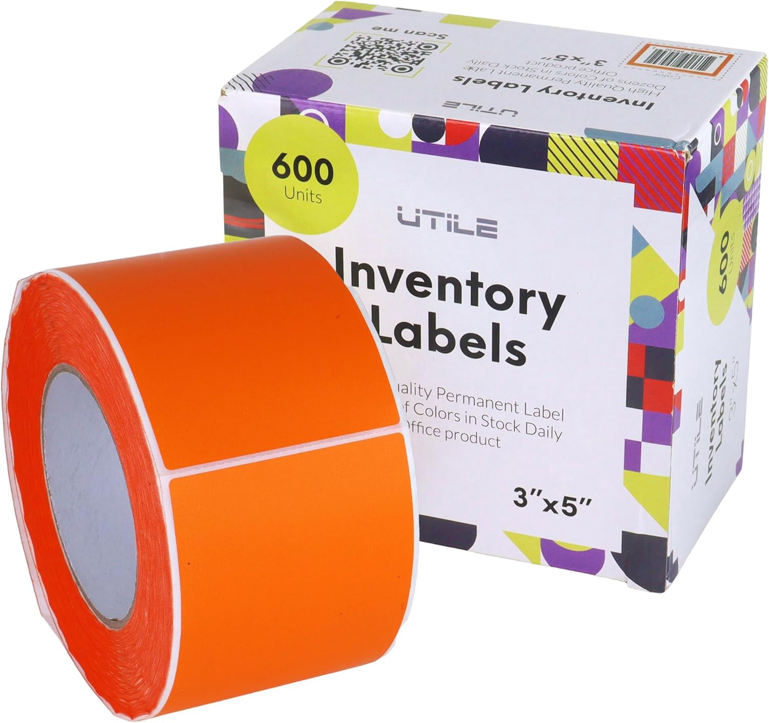 Al Colo Label 3x5 Inch Thermal Labels 600 Count Roll (Orange) - Inventory Stickers ...