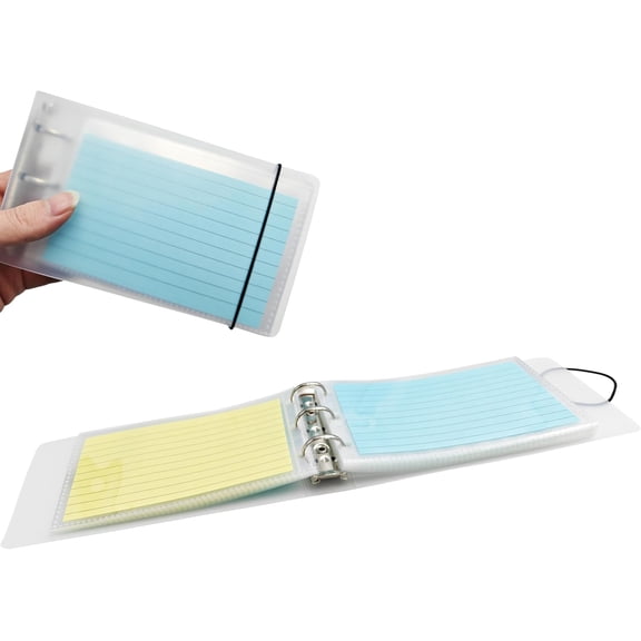 3x5 Index Card Binder with 40 Card Sleeves, Index Card Organizer for Flash Cards, Recipe Cards and Note Cards Holder(1 PCS)